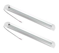PRETYZOOM 2pcs Car LED Interior Light Bar Strip for Work Vehicle and Car White Pvc and Aluminum Alloy Material Easy to Install with 108 Beads Producing More Light and Less Heat