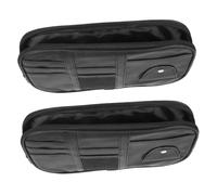 PRETYZOOM 2pcs Car Sun Visor Organizer Bag with Multi-pocket for Sunglasses Cards Documents Vehicle Interior Storage Accessory for Truck Car Registration Holder