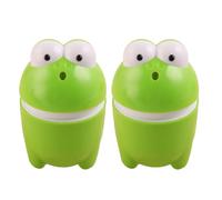 PRETYZOOM 2pcs Cartoon Frog Toothpick Holder Pressing Toothpick Box Green Pp for Fruits and Appetizers, Family Life and Festivals