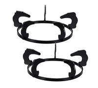 PRETYZOOM 2Pcs Cast Iron Gas Stove Wok Ring Pan Support Rack, Non-Slip Holder, Keeps Pot Steady, Replacement Gas Stove Holders, Black Anti-Slip Rack