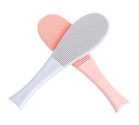 PRETYZOOM 2pcs Cat Grooming Comb Cat Slicker Brush Mimics Mother Grooming Reduces Shedding Hair Abs Material Assorted Color for Travel Use and Home Use