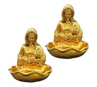 PRETYZOOM 2pcs Catholic Virgin Mary Holy Water Font Resin Wall Mounted
