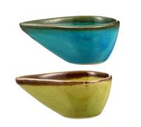 PRETYZOOM 2pcs Ceramic Essential Oil Bowls Green Smooth Surface Sturdy Aroma Mixing Bowls for Home and Massage Salon