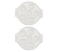 PRETYZOOM 2pcs Ceramic Snail Baking Dish for Shellfish Products, White One-piece Moulding Easy to Clean Bakeware Suitable for Dishwasher and Fridge Use