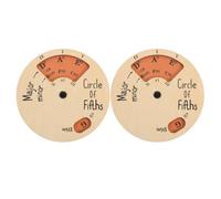PRETYZOOM 2pcs Circle of Fifths Chord Wheel Music Tool for Musicians, Wooden Melody Tool Accessory for Instrument Practice and Music Theory Learning, Brown