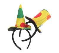 PRETYZOOM 2pcs Clown Headband with Playful Pointed and Hat Designs Carnival Costume Accessories for Halloween Mardi Gras Birthday Parties Distinctive Eyecatching Style