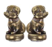 PRETYZOOM 2pcs Copper Door Hinge Decorative Topper with Vintage Dog Design for Cabinet Doors, Featuring Fine Craftsmanship and Longterm Durability, for Home Decor in Room