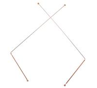 PRETYZOOM 2Pcs Copper Dowsing Rods Portable Flexible Rotation Divining Tool with Long Handle for Water Treasure and Crypt Detection Home Divining Equipment