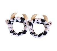 PRETYZOOM 2pcs Cow Pattern Headbands for Washing Face Women Soft Cute Animal Hairbands Makeup Spa Head Wraps Comfortable Cloth Material