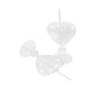 PRETYZOOM 2Pcs Creative Heart Shaped Goblets Glassware for Wine Cocktails and Parties Stylish Barware for Romantic Occasions and Home Decor