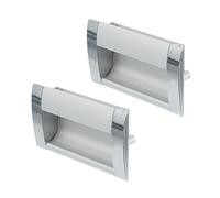 PRETYZOOM 2pcs Embedded Invisible Wardrobe Pull Handles Rust-Resistant Aluminum Alloy Cupboard Pull Handle for Wide Application in Furniture and Cabinet