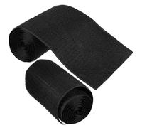 PRETYZOOM 2pcs Floor Cord Cover Cable Protector Black Polyester Wire Organizer Lightweight Carpet Cable Management Fix and Protect Wires Minimizes Tripping Risk for Home and Office Rugs