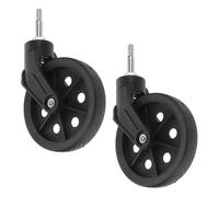 PRETYZOOM 2pcs Front Caster Wheels Replacement for Shopping Trolleys, 4.5 Inch Stem Mount Swivel Casters with Silent Rolling Bearings, Easy Installation and Sturdy Plastic-metal Construction