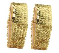 PRETYZOOM 2pcs Glitter Sequin Headbands for Women Stretchy Elastic Sports Hairbands for Yoga Running Gym Lightweight Breathable Hair Accessories with Sparkling Design for Active Lifestyles