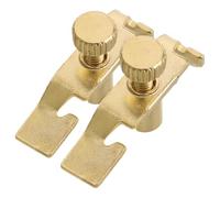 PRETYZOOM 2pcs Gold Fine Tuners for Erhu String Instrument, Metal Chinese Violin String Adjuster Portable Tuning Tool for Professional and Amateur Musicians
