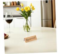 PRETYZOOM 2pcs Golden Stainless Steel Reserved Table Tent Sign Double-sided Reservation Signs for Restaurant Wedding Reception Office Portable and Seating Markers