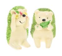 PRETYZOOM 2pcs Green Hedgehog Toothbrush Holders Wall Mounted Multi-functional Resin Toothbrush Stand for Bathroom Organiser