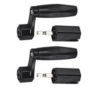 PRETYZOOM 2pcs Guitar Winder Tool 2-in-1 Electric Manual String Winder Plastic Metal Portable Enhancing String Changing Efficiency Black for Ukulele Guitar Music Creation