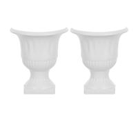 PRETYZOOM 2pcs Half Flower Vase for Wall Decor Plastic Wall Mounted Hanging Planter with French Artistic Touch, Space-saving Design for Kitchen or Living Room Decoration