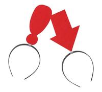 PRETYZOOM 2Pcs Halloween Headband Set for Women - Red Arrow Exclamation Mark Hair Hoop, Decorative Silly Hair Accessories for Carnival, Party, Birthday, and Costume Use