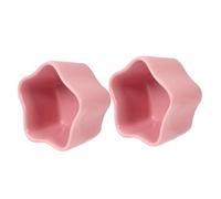 PRETYZOOM 2pcs Hamster Rabbit Feeding Bowl Pet Food Bowl Healthy Smooth Surface Premium Ceramic Star Shaped Small Ceramic for Caged Birds and Pets