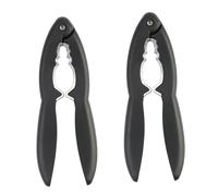 PRETYZOOM 2pcs Handheld Nutcrackers and Walnut Crackers with Abs Handles, Multipurpose Nutshell Opener Tools for Kitchen and Seafood Use in Home Cooking