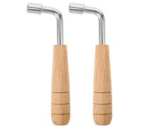 PRETYZOOM 2pcs Harp Tuning Nut Drivers for Lyre Harp and Stringed Musical Instruments Stainless Steel and Wood Melody Tool with 7.0 Hexagonal Wooden Tuning Pegs Reliable Performance
