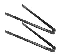 PRETYZOOM 2pcs Heavy-Duty Iron Charcoal Clip with Long Handle for Barbecue and Campfire Use, Sturdy BBQ Tong Practical for Wood Burning Stove and Outdoor Cooking