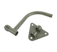 PRETYZOOM 2pcs Heavy-Duty Wall Fan Holder Brackets with Curved Support Rod and Triangular Backplate for Industrial Wall Fans, Metal Construction, Easy Installation, Suitable for Factory