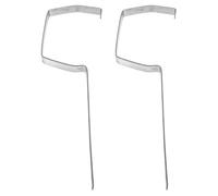 PRETYZOOM 2pcs Iron Gutter Rack Sturdy Construction Rust Resistant Silver Roof Rain Gutter Supply Bracket Holder for Outdoor Roofing