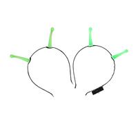 PRETYZOOM 2pcs LED Light up Extraterrestrial Antenna Headband Glowing Martian Hair Bands Party Headwear Accessory for Halloween Cosplay and Themed Events