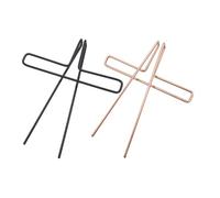 PRETYZOOM 2Pcs Metal Sheet Music Clips Music Note Holder Practical for Stand Use Rose Gold Black