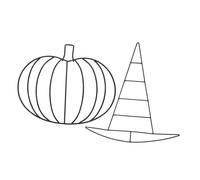 PRETYZOOM 2pcs Metal Wire Wreath Frame Iron Pumpkin and Witch Hat Shapes for Autumn Party Decoration DIY Craft Base for Halloween Christmas Garden Wall Door Space Saving Design