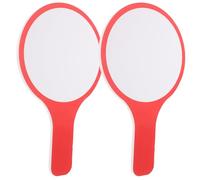 PRETYZOOM 2pcs Mini Dry Erase Board Paddles Compact Whiteboard Handheld Score Signs for Classroom Voting Teaching Office Games Communication Tools