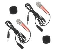 PRETYZOOM 2pcs Mini Portable Microphones for Smartphone and Tablet Vocal Mics for Singing Podcasting Interviewing and Live Streaming Play Without External Power Lightweight and