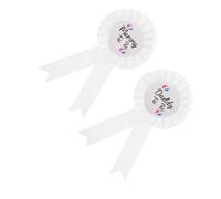 PRETYZOOM 2pcs Mommy Daddy Badge Pins Shower Decorations Gender Reveal Party Favors Celebration Keepsake Corsage Pins for Expectant Parents