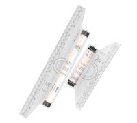 PRETYZOOM 2Pcs Multi Purpose Rolling Ruler Measuring Tool Balanced Rolling Mechanism for Drawing Design and Technical Drafting, 15Cm and 30Cm Sizes for Accurate Parallel Lines and Angles