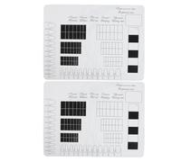 PRETYZOOM 2pcs Nail Practice Table Mat Manicure Artistic Desk Pad Square Pattern Background Board for Nail Tech Props Reusable Silicone Palette