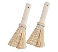 PRETYZOOM 2pcs Natural Coconut Fiber Pot Scrub Brush with Long Handle for Kitchen Cleaning, Eco-friendly Dish and Pan Scrubber Suitable for Pots, Pans, and Sink Use