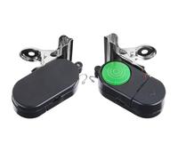 PRETYZOOM 2pcs Plastic Fishing Alarm for Night Waterproof High Sensitivity | Black Plastic Build, Loud Alert Sound, Includes 3 Button Batteries, Rod Mounted Bite Indicator