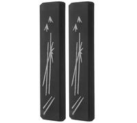 PRETYZOOM 2pcs Portable Lightweight Plastic Paperweight Set with Unique Modern Art Design, for Office Desk Decor and Calligraphy Practice, Black Letterweight Supplies