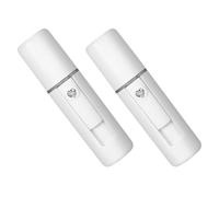 PRETYZOOM 2pcs Portable Nano Facial Steamer Mist Sprayer USB Mini Face Humidifier Skin Moisturizer Beauty Care Mister for Home and Travel Use