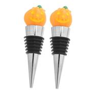 PRETYZOOM 2pcs Pumpkin Shaped Halloween Wine Stoppers Airtight Witch Hat Bottle Seals for Thanksgiving Harvest and Fall Parties Compatible with Wine Bottles Easy to Use Holiday Party Favors