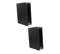 PRETYZOOM 2pcs PVC Menu Cover Book Black Page Clear Menu Protector for Restaurant Cafe Bar Hotel Lightweight Reusable Family Recipe Binder