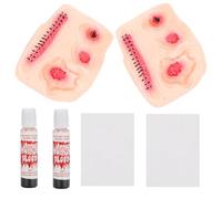PRETYZOOM 2pcs Realistic Halloween Temporary Wound Stickers in Latex, Sweat Proof and Water Proof Fake Scars for Face and Body Decorations, for Cosplays and School Plays