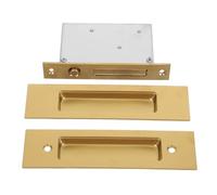 PRETYZOOM 2pcs Recessed Door Pulls Flush Mount Handles for Cabinets Sliding Doors Stainless Steel Concealed Finger Pulls with Square Edge Flush Fit for Contemporary Home Safety