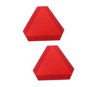 PRETYZOOM 2pcs Reflective Board Slow Moving Vehicle Triangle Sign for Cars and Trucks High Visibility Safety Reflector with Red Reflective Strip Warning Triangle for Roadside Safety and