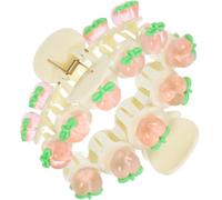 PRETYZOOM 2pcs Resin Hair Claw Clips with Strong Hold and Teeth Design for Women, Elegant and Sweet Style Hair Accessories for Applying Makeup and Shopping