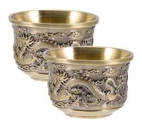 PRETYZOOM 2pcs Retro Tea Cup Chinese Style Vintage Tea Mug Antique Tea Cup Home Accessory