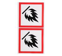 PRETYZOOM 2pcs Self Stick Sign Fire Warning Decals Pvc Safety Caution Signs with Warning and Self Adhesive for Trash Can in Public Spaces and Outdoor Use